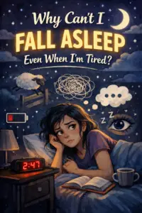 cant fall asleep when tired